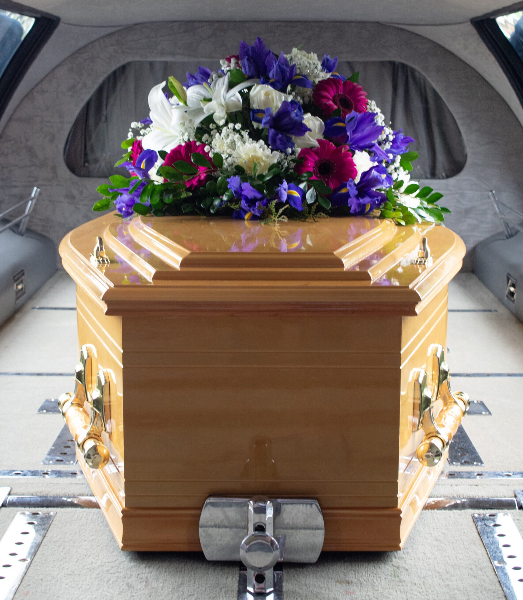 Coffin hearse interior A